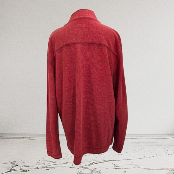 Tommy Bahama Men's Burnt Orange 1/4 Zip Sweater Size XL - Picture 4 of 10